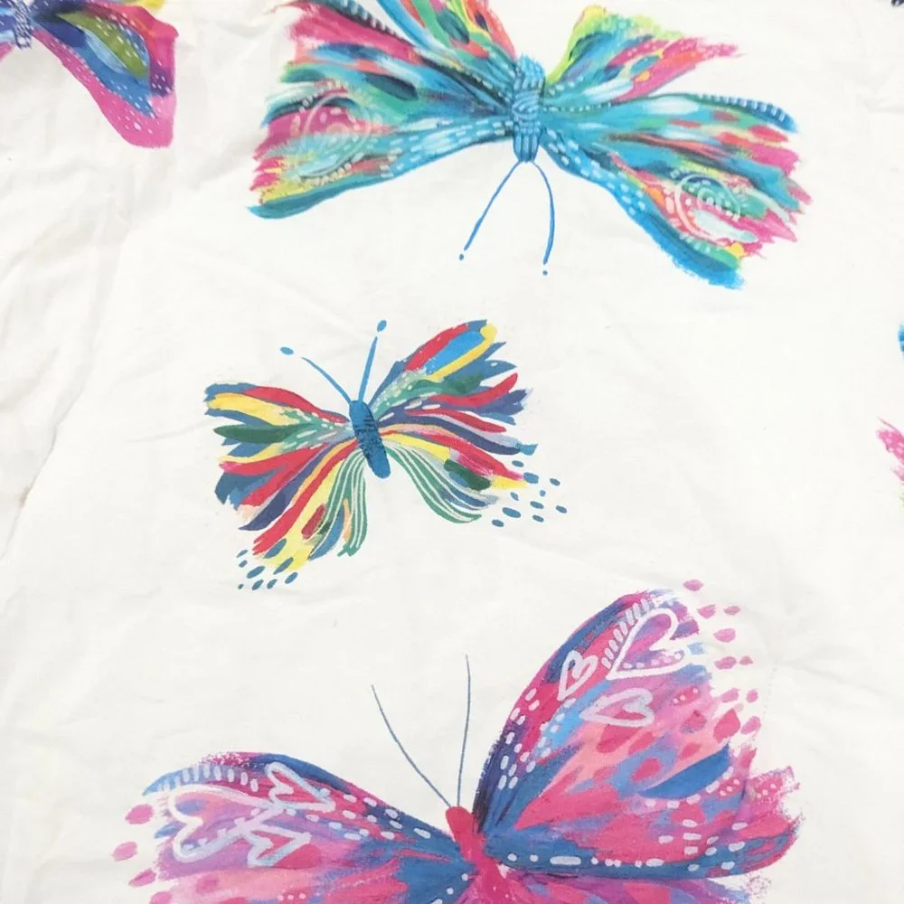 Pottery Barn Kids Etta Vee Butterfly Full Queen Comforter watercolor colorful‎